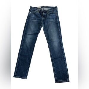 AG Adriano Goldschmied Dark Blue Straight Leg Jeans